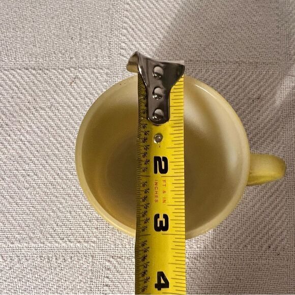 2 Vtg Federal F  Milk Glass Coffee Cup Mug Heat Proof Straight D Handle. - Picture 16 of 16